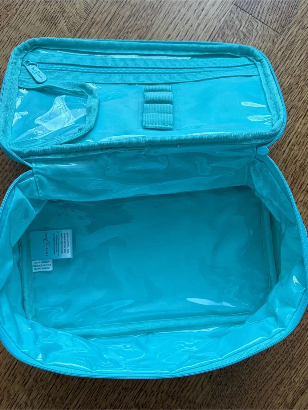 Thirty-One Glamour Case Painted Streaks Abstract Pastel Travel Cosmetic Bag NWOT